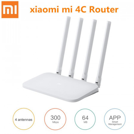 Xiaomi MI Router 4C DSL +Wireless Repeater, Wifi 300Mbps, Global Version